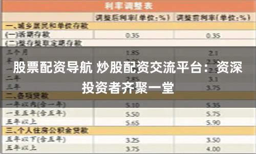 股票配资导航 炒股配资交流平台：资深投资者齐聚一堂